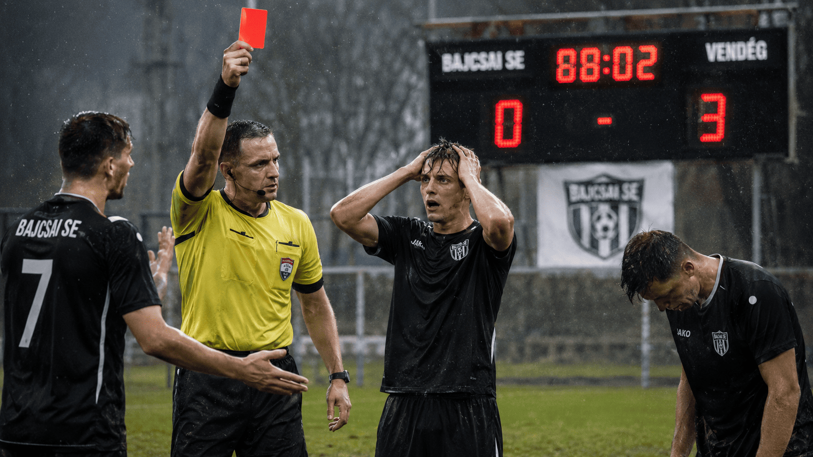 Bajcsai rekord: 2 perc alatt 3 piros lap